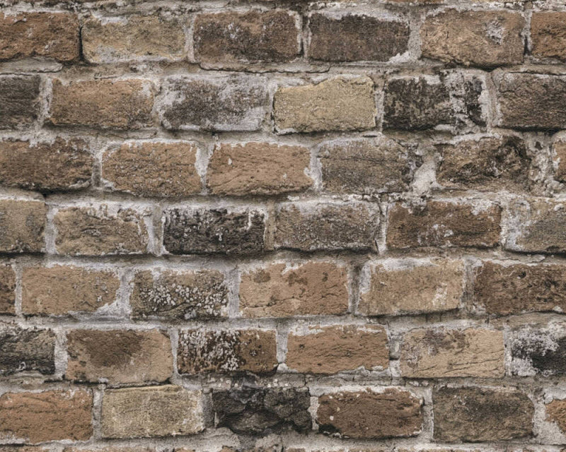 media image for Brick Deco Wallpaper in Brown/Grey 25