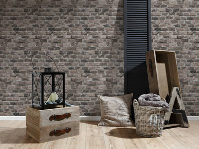 product image for Brick Deco Wallpaper in Grey/Brown 99