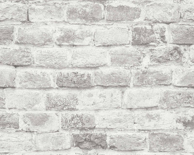 product image of Sample Brick Deco Wallpaper in Grey/White 560