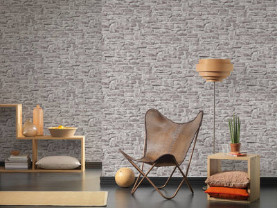 product image for Stone Brick Deco Wallpaper in Grey 77