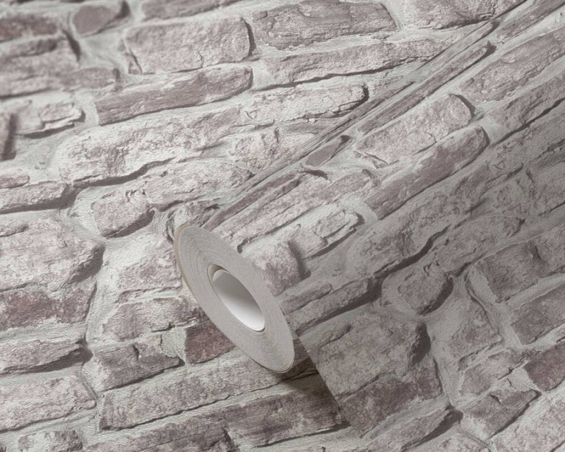 media image for Stone Brick Deco Wallpaper in Grey 278