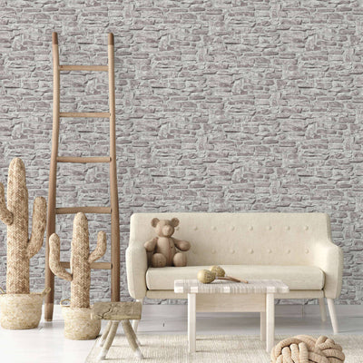 product image for Stone Brick Deco Wallpaper in Grey 50