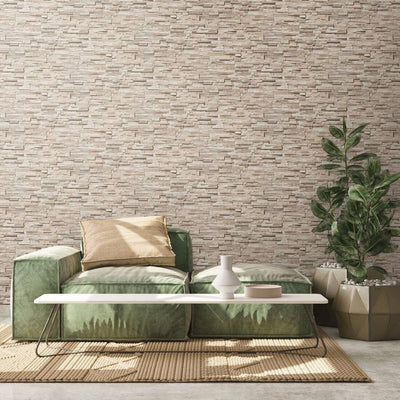 product image for Flat Stone Wallpaper in Beige/Cream 60