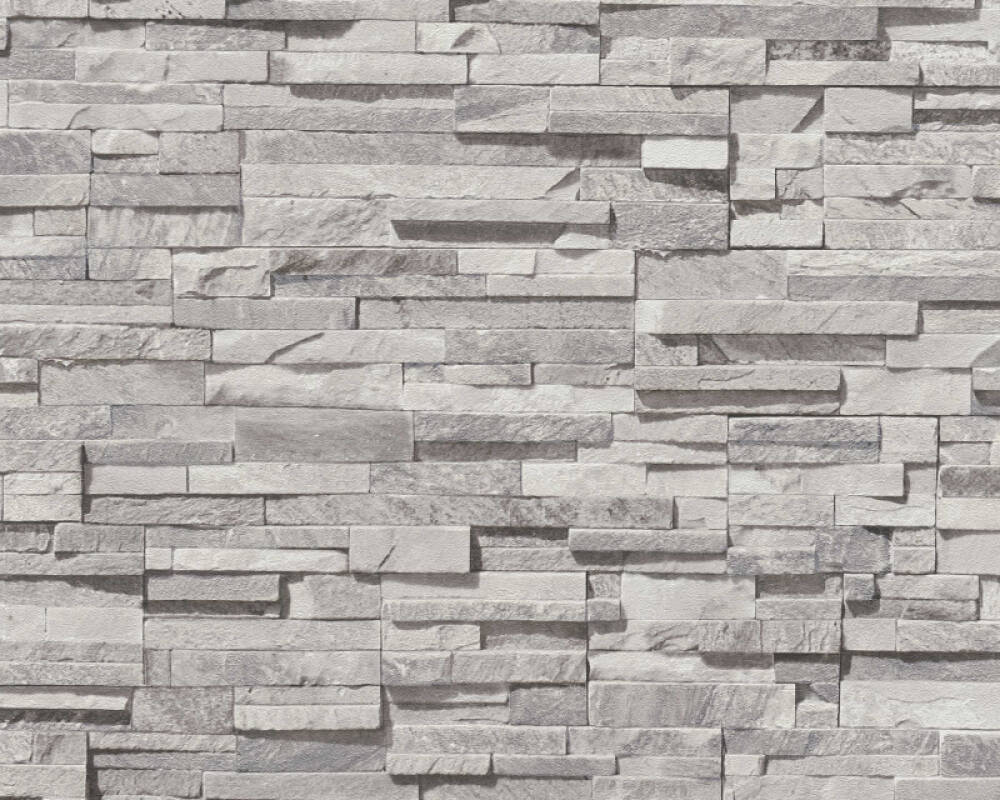 Shop Flat Stone Wallpaper in Grey/Cream | Burke Decor