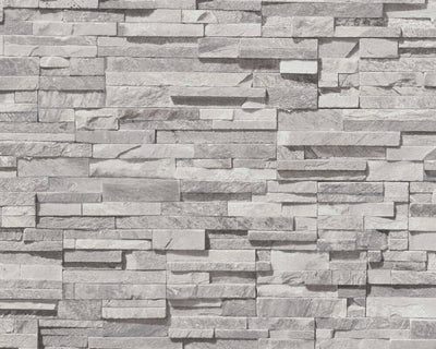 product image of Flat Stone Wallpaper in Grey/Cream 55