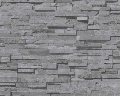 product image of Flat Stone Wallpaper in Grey/Black 533