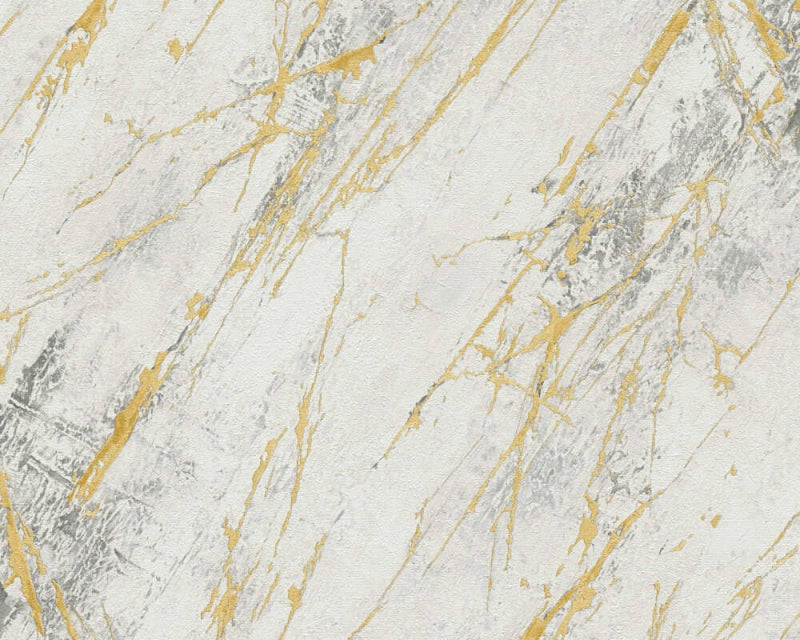 media image for Deco Stone Wallpaper in Gold/Grey 275