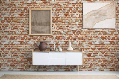 product image for Brick Structures Wallpaper in Red/Cream 26
