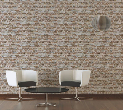 product image for Brick Structures Wallpaper in Beige/Brown 30