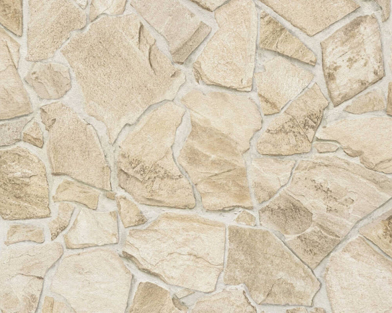 media image for Stone Deco Abstract Wallpaper in Beige/Cream 29