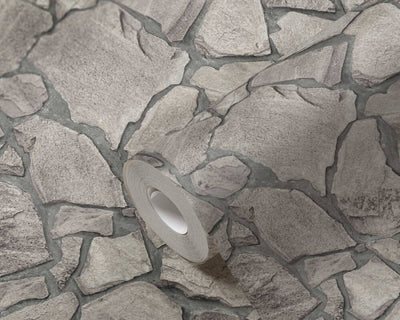 product image for Stone Deco Abstract Wallpaper in Grey 29