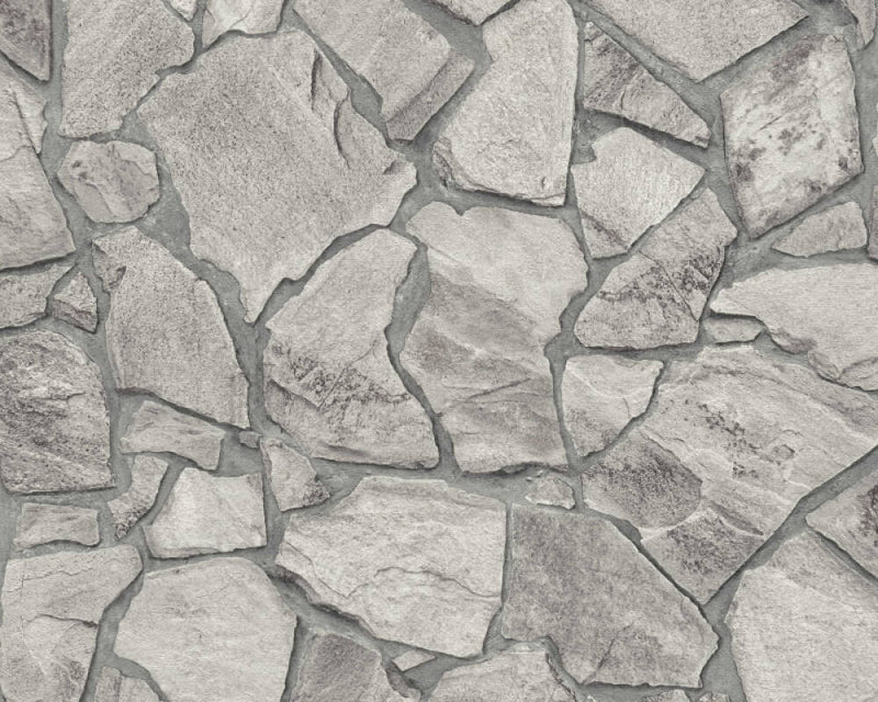 media image for Stone Deco Abstract Wallpaper in Grey 233