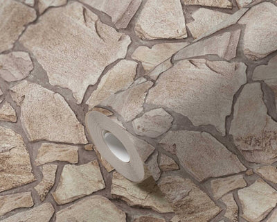 product image for Stone Deco Abstract Wallpaper in Taupe 65