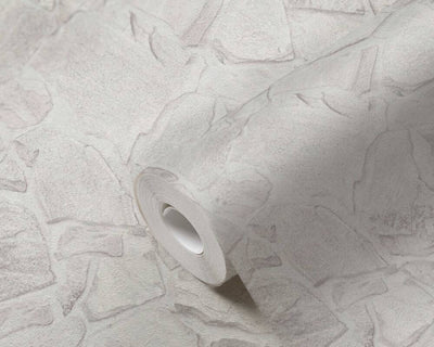 product image for Stone Deco Abstract Wallpaper in Grey/White 45
