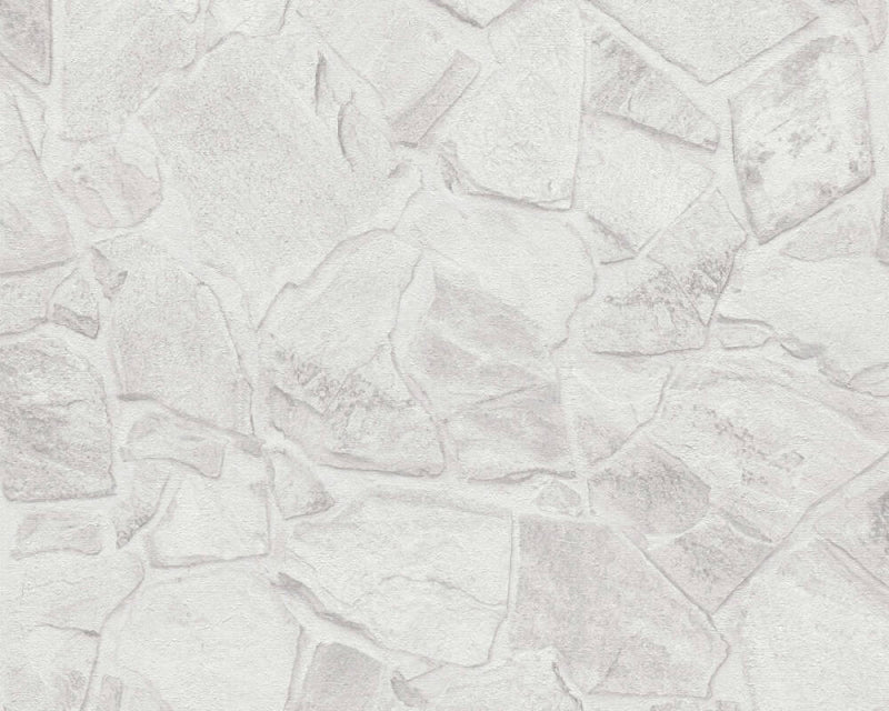 media image for Stone Deco Abstract Wallpaper in Grey/White 278