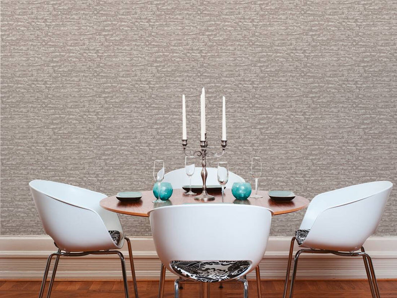 media image for Light Brick Wallpaper in Taupe/Brown 250