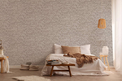 product image for Light Brick Wallpaper in Taupe/Brown 5