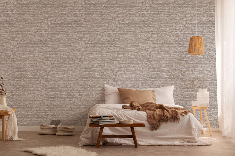 media image for Light Brick Wallpaper in Taupe/Brown 217