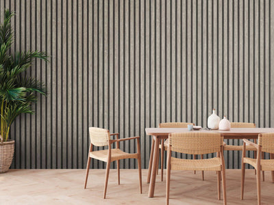 product image for Wood Stripes Wallpaper in Grey/Black 42