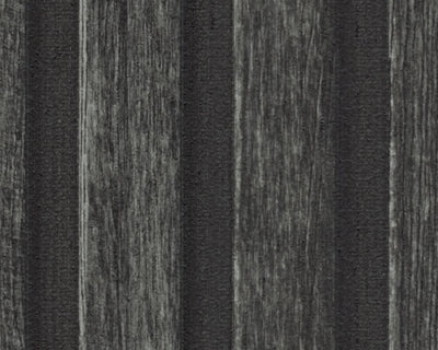 product image for Wood Stripes Wallpaper in Dark Grey/Black 93