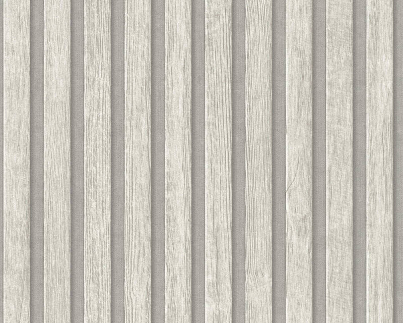 media image for Wood Stripes Wallpaper in Grey 278