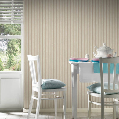 product image for Wood Stripes Wallpaper in Beige/Cream 67