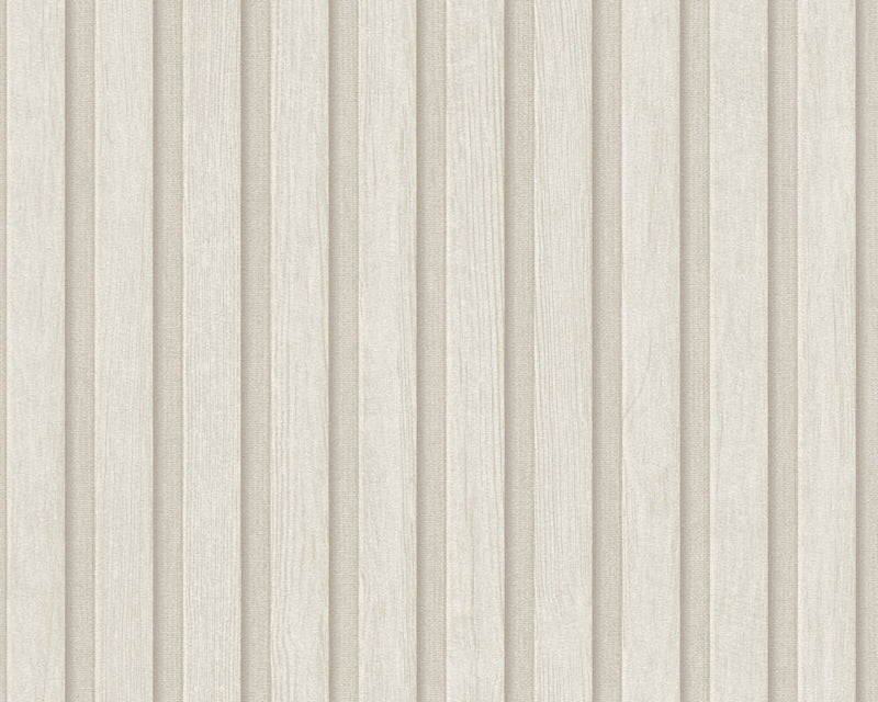 media image for Wood Stripes Wallpaper in Beige/Cream 220