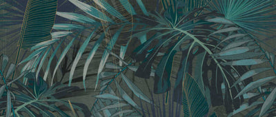 product image for Lea Botanical Wall Mural in Green/Grey/Blue 19