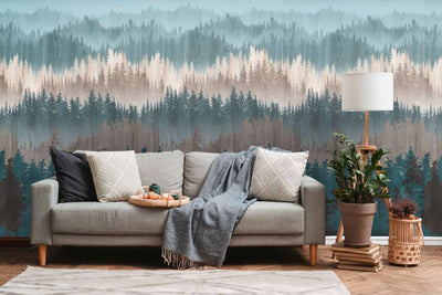 product image for Björn Wall Mural in Blue/Beige/Cream 81