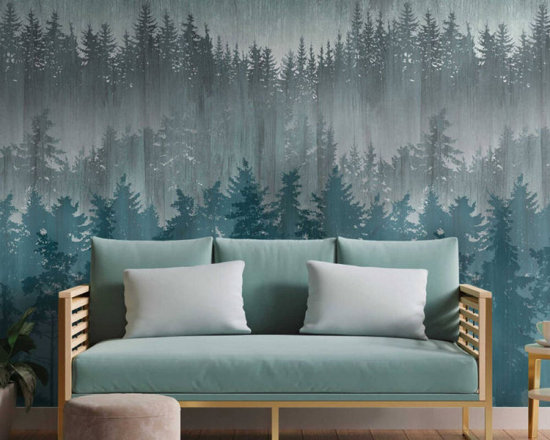 media image for Björn Wall Mural in Blue/Green/Grey 245