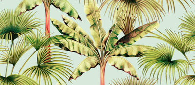 product image for Zoe Tropical Wall Mural in Blue/Green 53