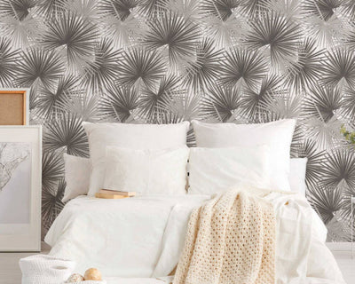 product image for Zoe Botanical Wall Mural in Grey/Beige 36