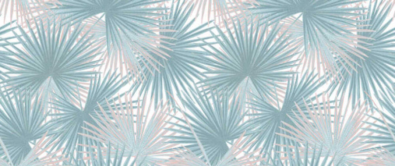 media image for Zoe Botanical Wall Mural in Turquoise/Beige 286