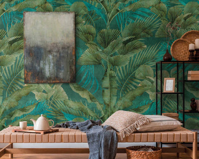 product image of Lea Jungle Wall Mural in Blue/Green 524