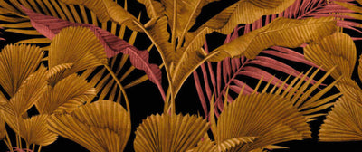 product image for Lea Jungle Wall Mural in Black/Gold 82