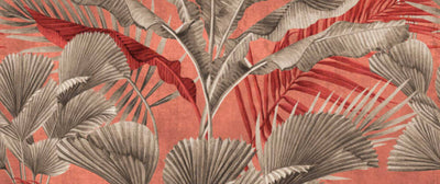 product image for Lea Jungle Wall Mural in Pink/Neutrals 33