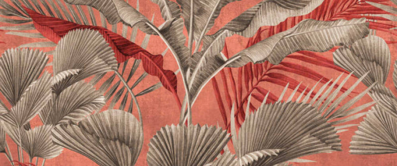 media image for Lea Jungle Wall Mural in Pink/Neutrals 295