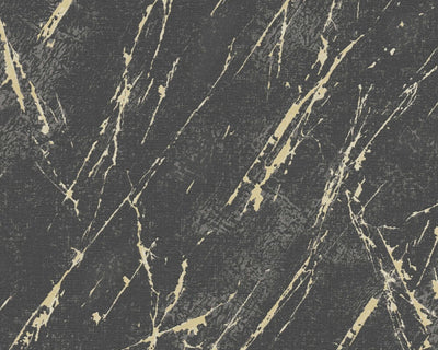 product image of Stone Streak Wallpaper in Black/Gold 530