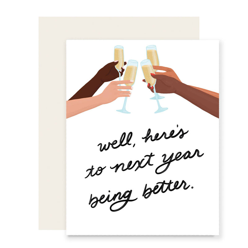 media image for  Well, Heres To Next Year Being Better (Blank Inside) Card 210