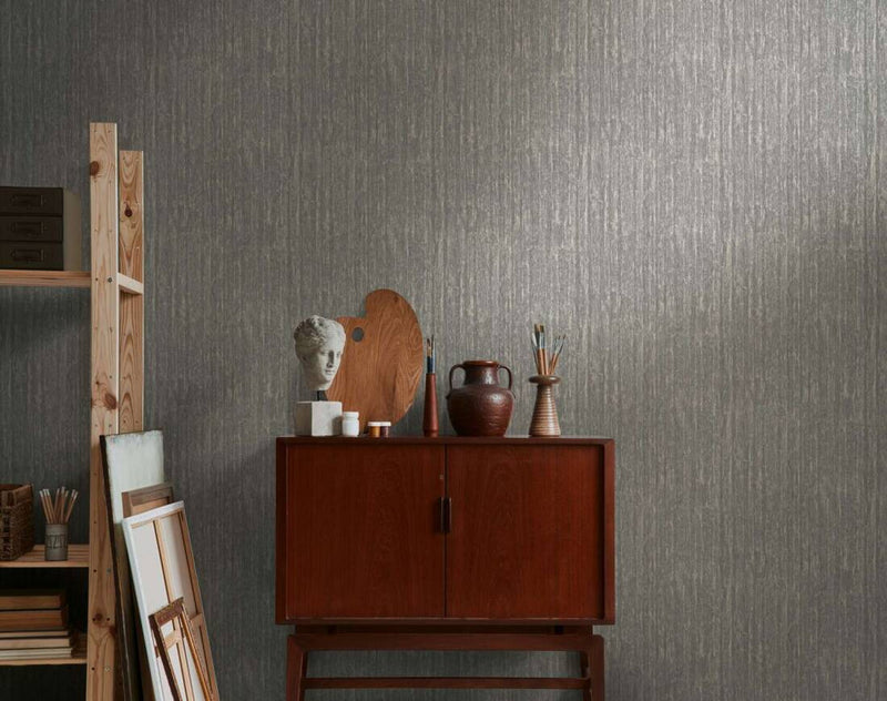 media image for Distressed Wallpaper in Brown/Black 244