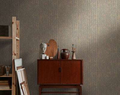 product image for Distressed Wallpaper in Brown/Metallic 97