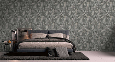 product image for Jungle Leaf Large Floral Wallpaper in Grey/Beige/Black 69