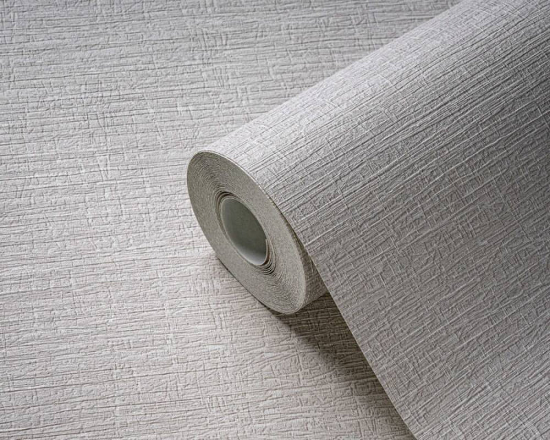 media image for Textile-Look Light Texture Wallpaper in Soft Grey 295
