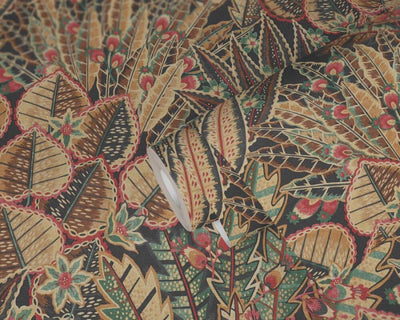 product image for Abstract Leaf Floral Wallpaper in Brown/Red/Black 4