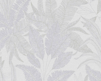 product image for Large Leaf Floral Light Texture Wallpaper in Grey/Beige/Gold 59