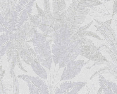 product image of Sample Large Leaf Floral Light Texture Wallpaper in Grey/Beige/Gold 562