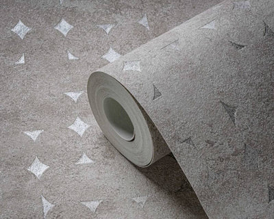 product image for Geo Shapes & Accents Distressed Wallpaper in Beige/Silver 11