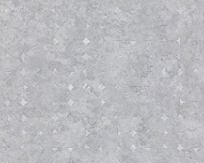 product image for Geo Shapes & Accents Distressed Wallpaper in Grey/Silver 18