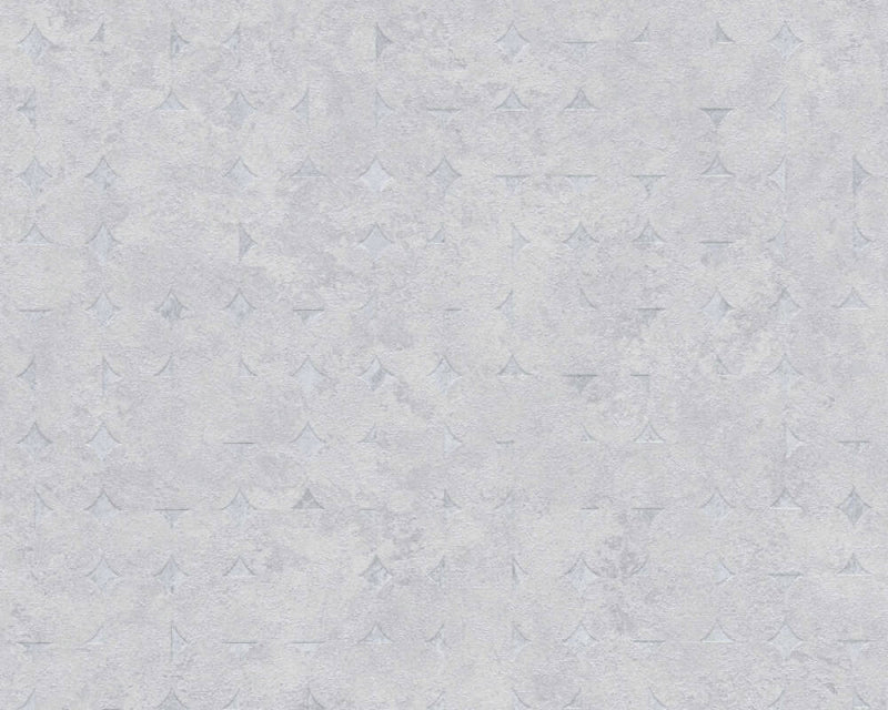 media image for Geo Shapes & Accents Distressed Wallpaper in Light Grey/Silver 258