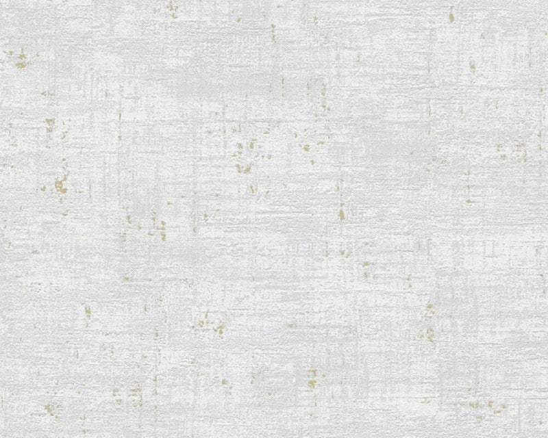 media image for Abstract Plaster-Style Distressed Wallpaper in Grey/Gold/White 256